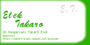 elek takaro business card